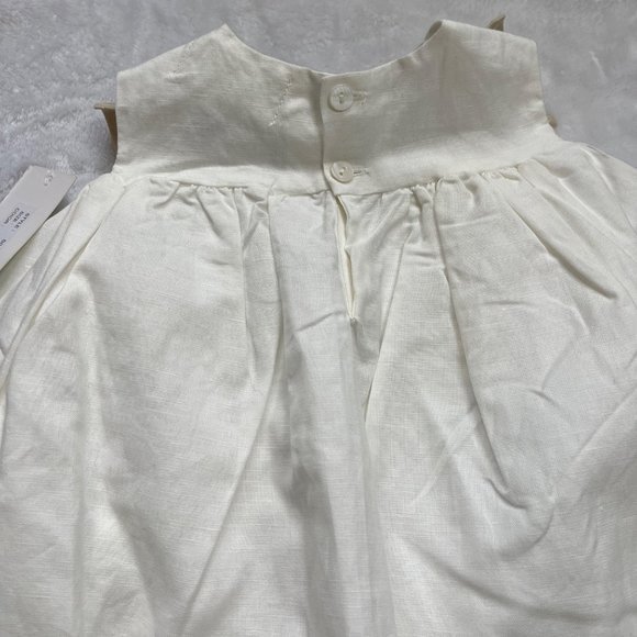 Bumble Girl's Linen Blend Front Bow Accent Sleeveless Floor Length Dress 18M NEW - Picture 8 of 13